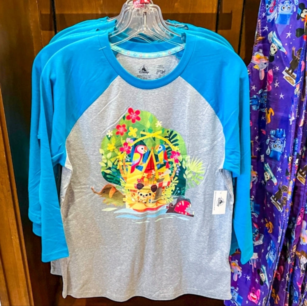 Disney Parks Joey Chou Adventureland Tiki Room Jungle Cruise Raglan shirt